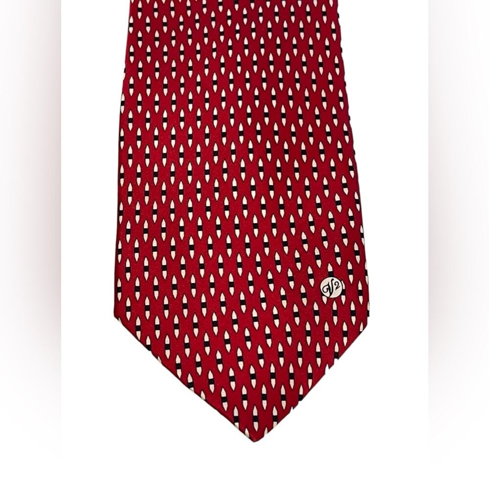 Gold red Versace Tie Classic V2. 100% Silk